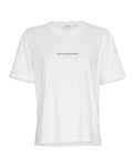 Terina Organic Small Logo Tee - White/Black