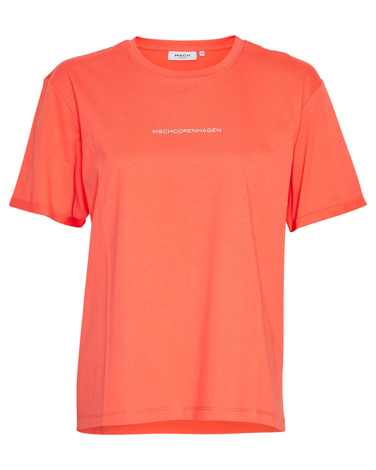 Terina Organic Small Logo Tee - Rose/White