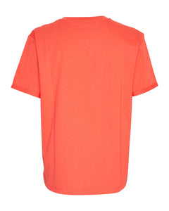 Terina Organic Small Logo Tee - Rose/White