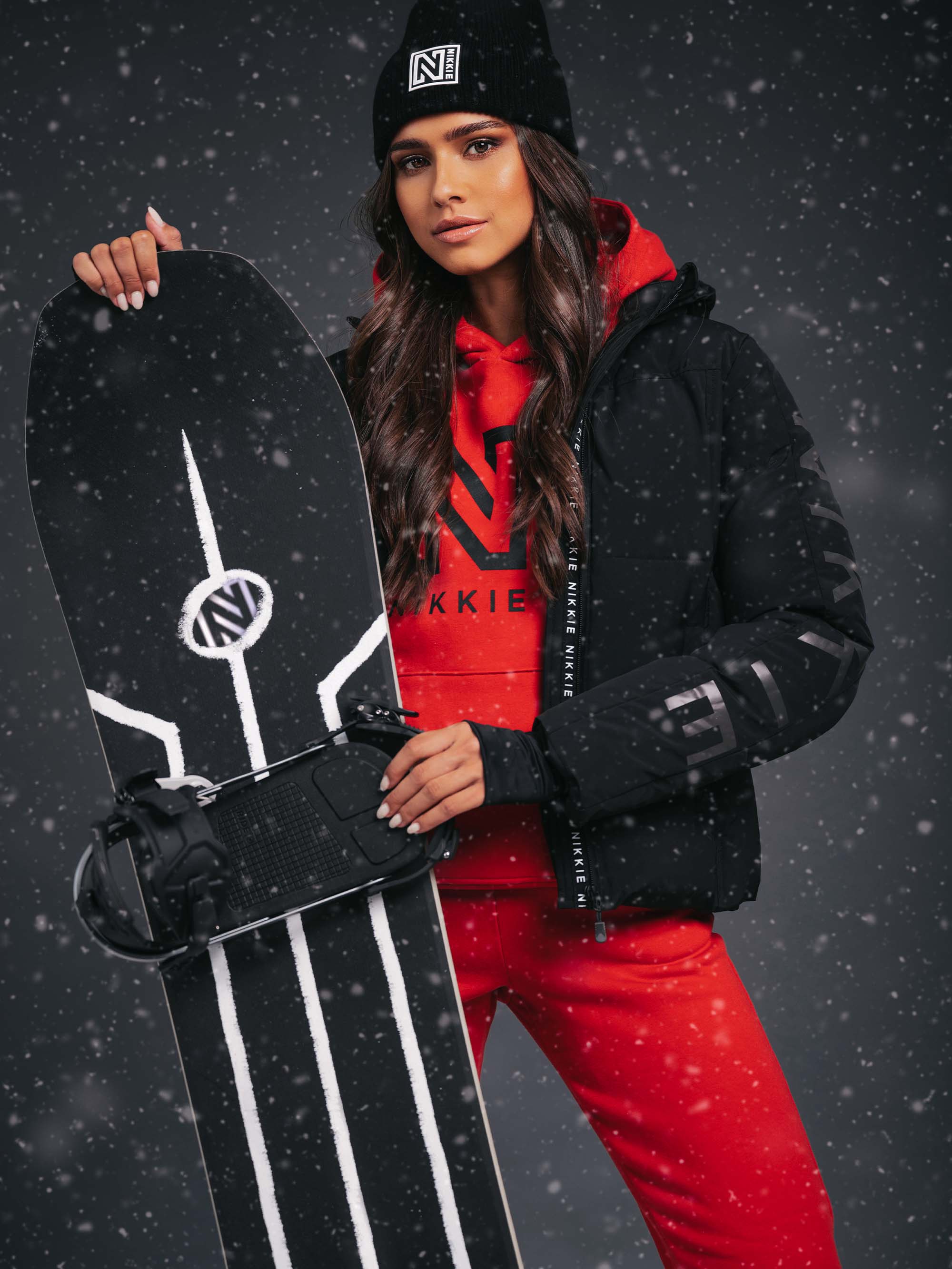 Nikkie Logo Ski Jacket - Black