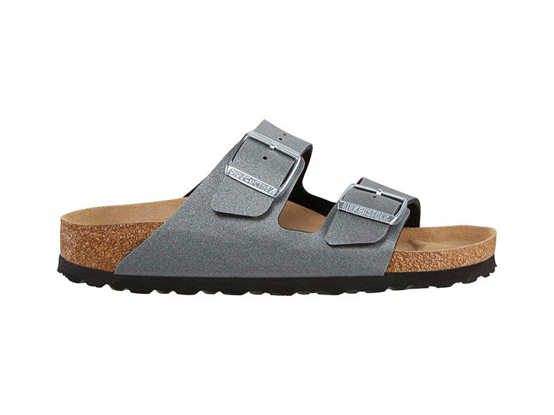 Arizona Birko-Flor Narrow - Icy Metallic Anthacite - Birkenstock - Sko - VILLOID.no