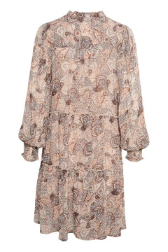 Randyspw Dress - Neutral Ornament Print