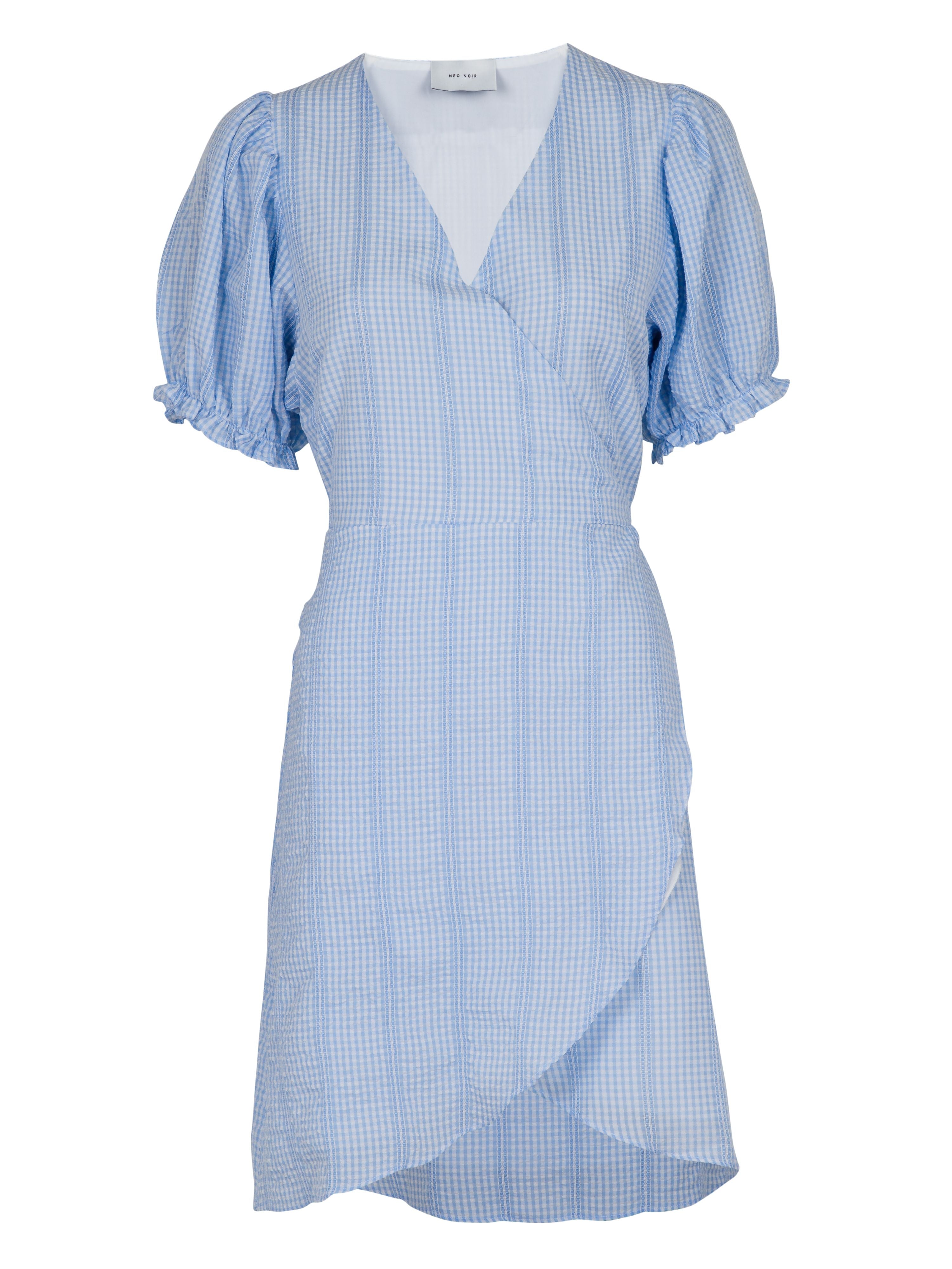 Spang Mini Check Dress - Light Blue - Neo Noir - Kjoler - VILLOID.no