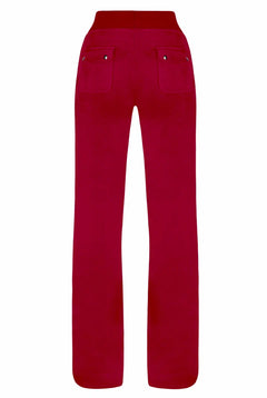 Del Ray Classic Velour Pant Pocket - Raspberry Sorbet