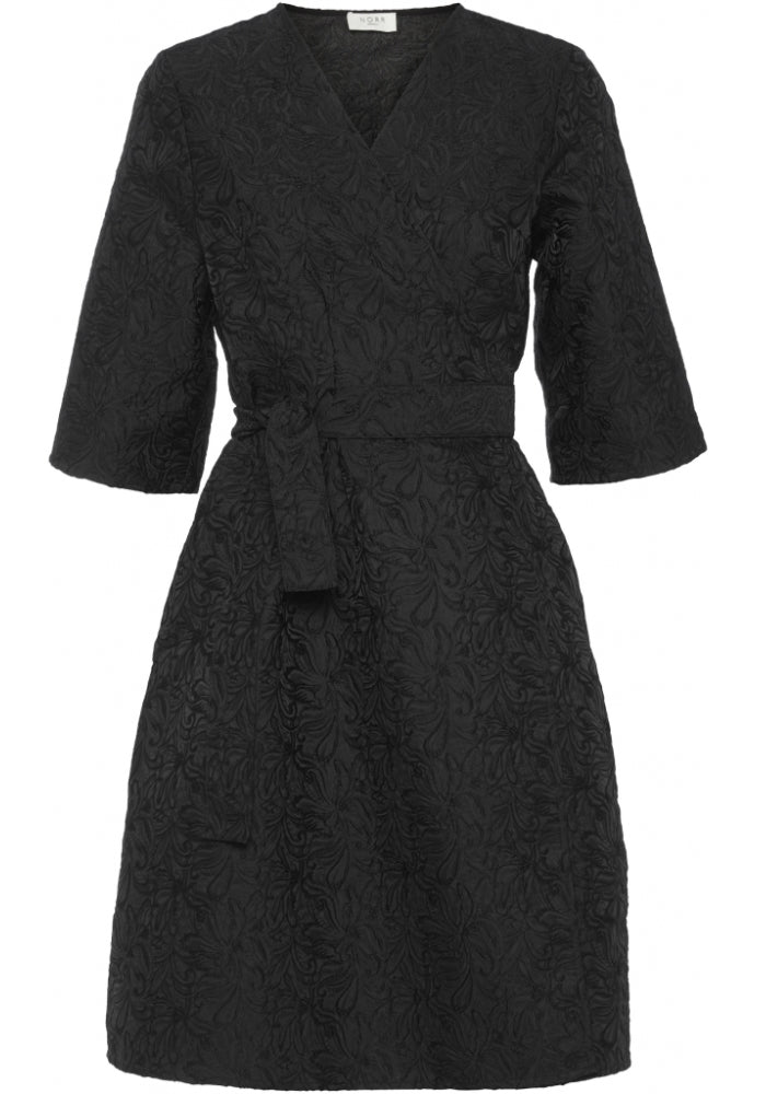 Tilde Wrap Dress - Black - NORR - Kjoler - VILLOID.no