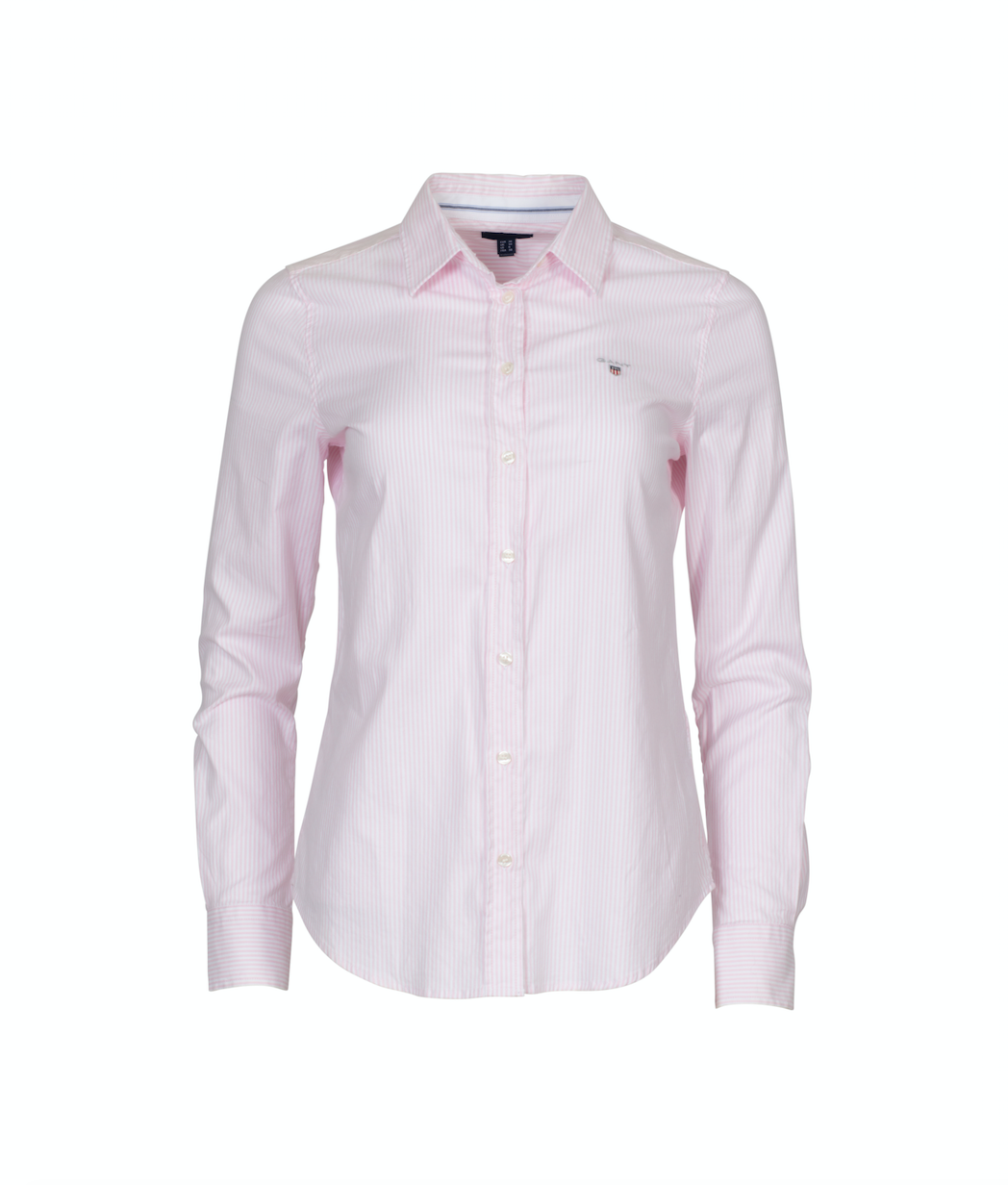 Stretch Oxford Banker Skjorte - Light Pink - GANT - Bluser & Skjorter - VILLOID.no