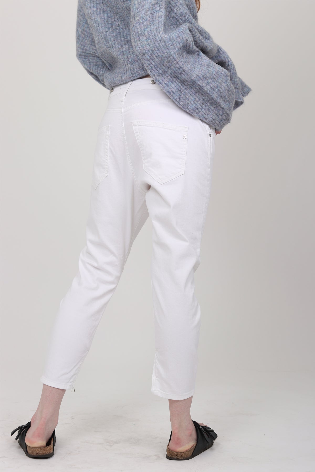 Boyfit Ankle Zip Jeans - White - Replay - Bukser & Shorts - VILLOID.no
