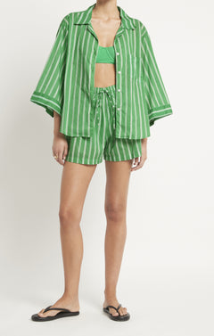 Paradise Shirt - Maya Stripe Print - Green