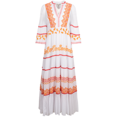 Taliah Long Dress - Coral