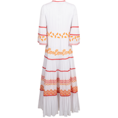 Taliah Long Dress - Coral