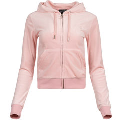 Robertson Classic Velour Zip Hoodie - Almond Blossom
