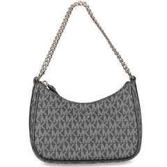 Jet Set Charm Small Logo Shoulder Bag - Blk/Opticwht