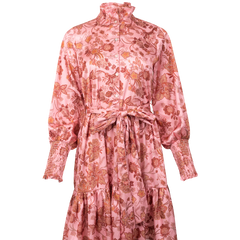 Saga Wide Dress - Pink Paisley