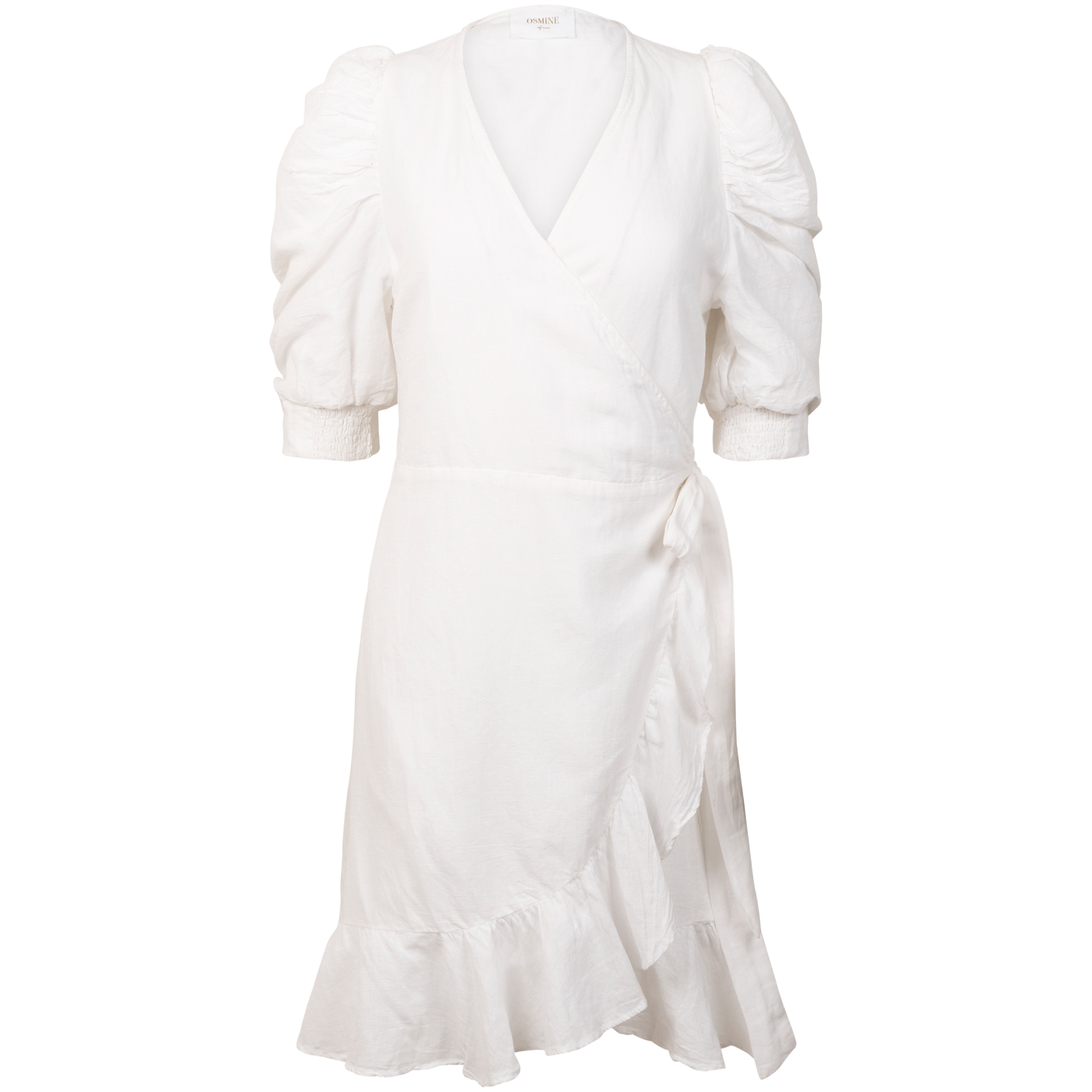 Valkyrie Linen Dress - White