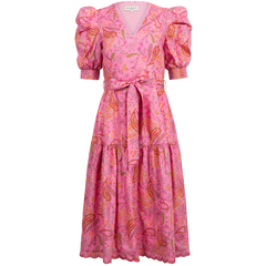 Elaina Dress Midi Length - Pink