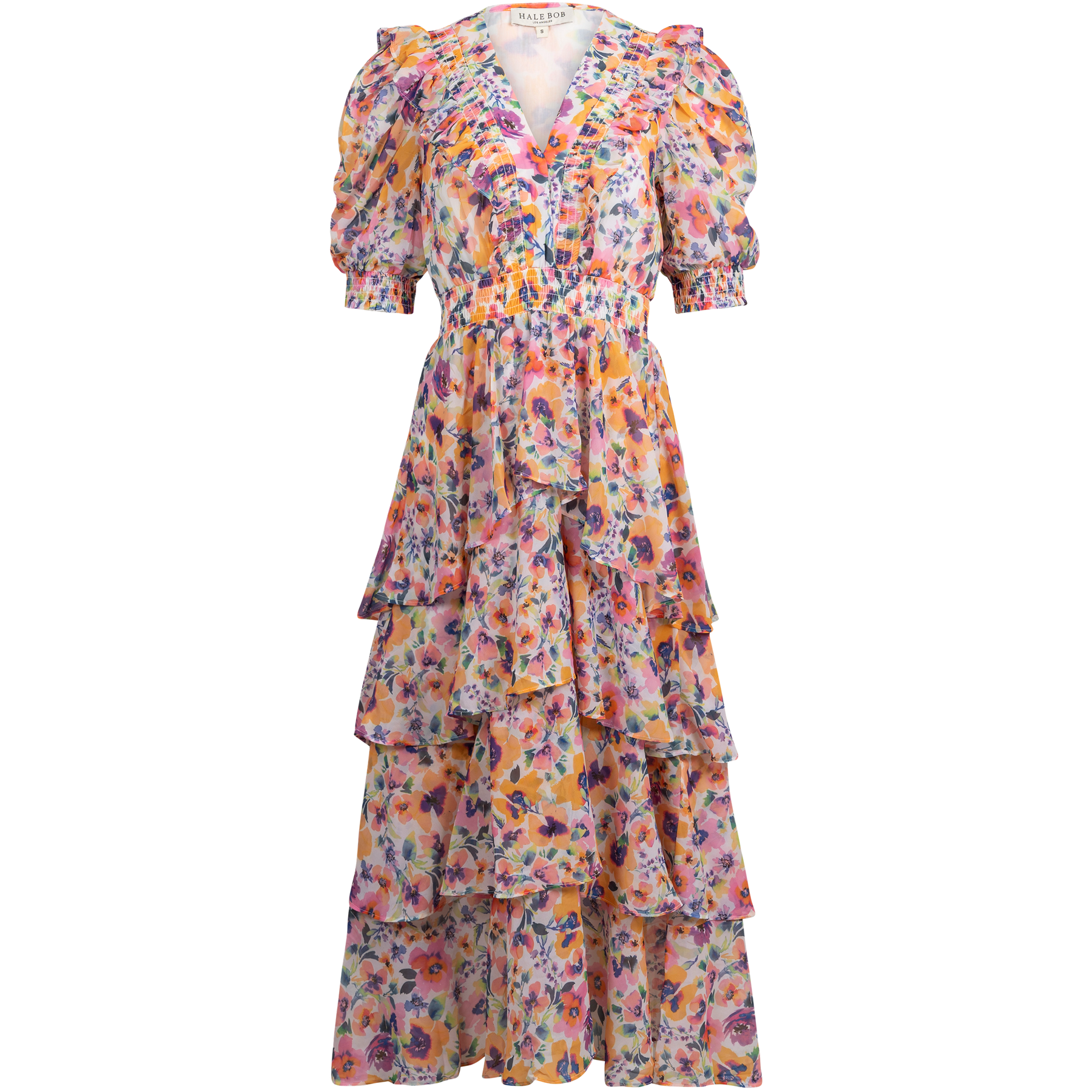 Amareli Dress W Tiered Skirt - Ivory