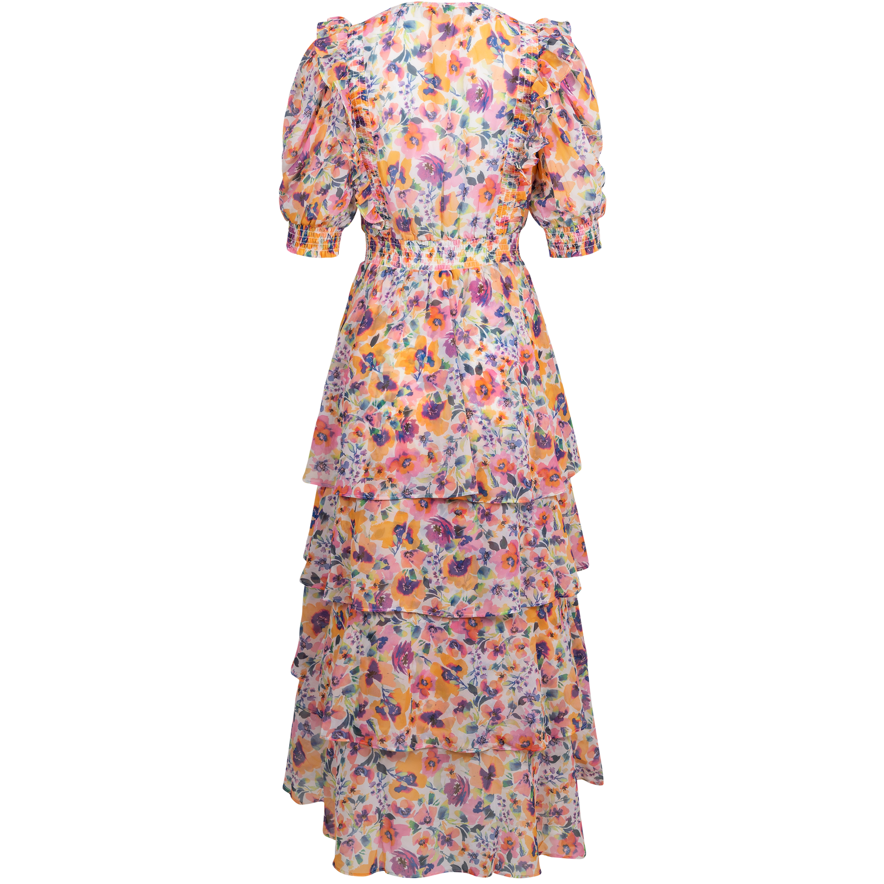 Amareli Dress W Tiered Skirt - Ivory