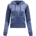 Robertson Classic Velour Zip Hoodie - Grey Blue