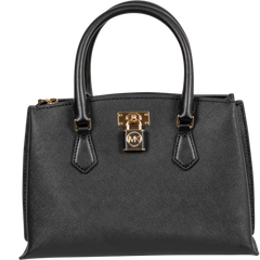 Ruby Small Saffiano Leather Satchel - Black