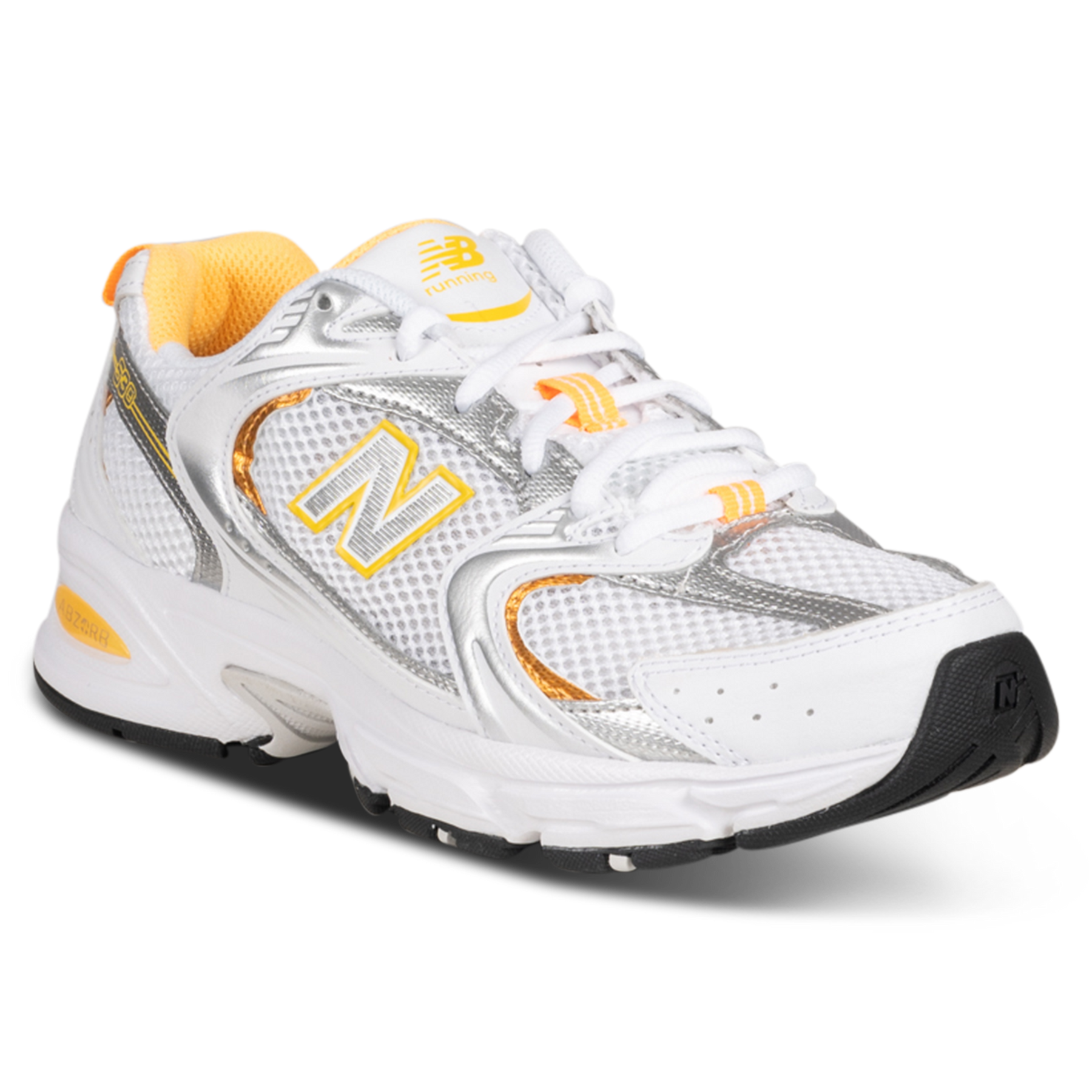 530 - White with vibrant apricot and silver metallic MR530PUT