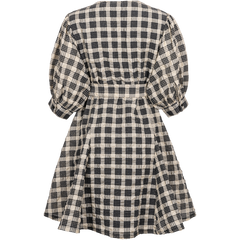 Katie Belt Dress - Black Mix
