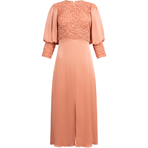 bytimo crepe satin midi dress BYTIMO Off-the-shoulder printed satin-crepe midi dress