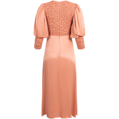 Crépe Satin Midi Dress - Blush