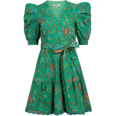 Elaina Dress Cotton Poplin - Emerald