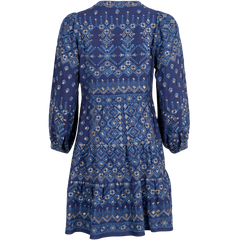 Clary Dress Short W Embrodery - Navy