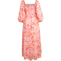 Ilona Long Dress Rayon-Silk - Pink