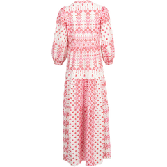 Clary Maxi Dress Embrodery - Pink