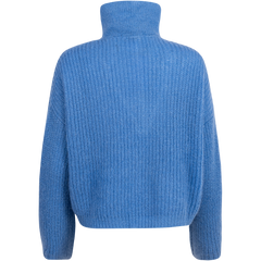 Florie Zip Knit - Azure Blue