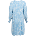 Bomba Short Dress - Blue W. White Flower Print