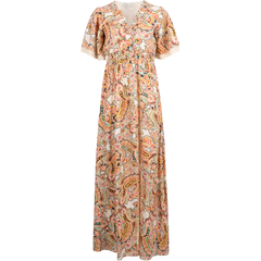 Rhona Long Dress Linen - Ivory