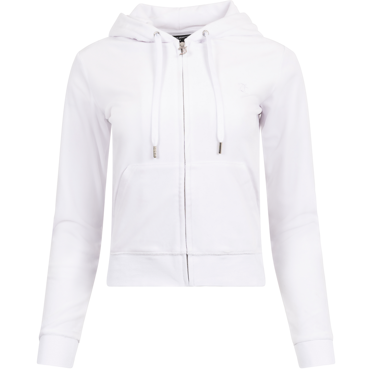 Robertson Classic Velour Zip Hoodie - White