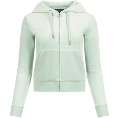 Robertson Classic Velour Zip Hoodie - Grayed Jade