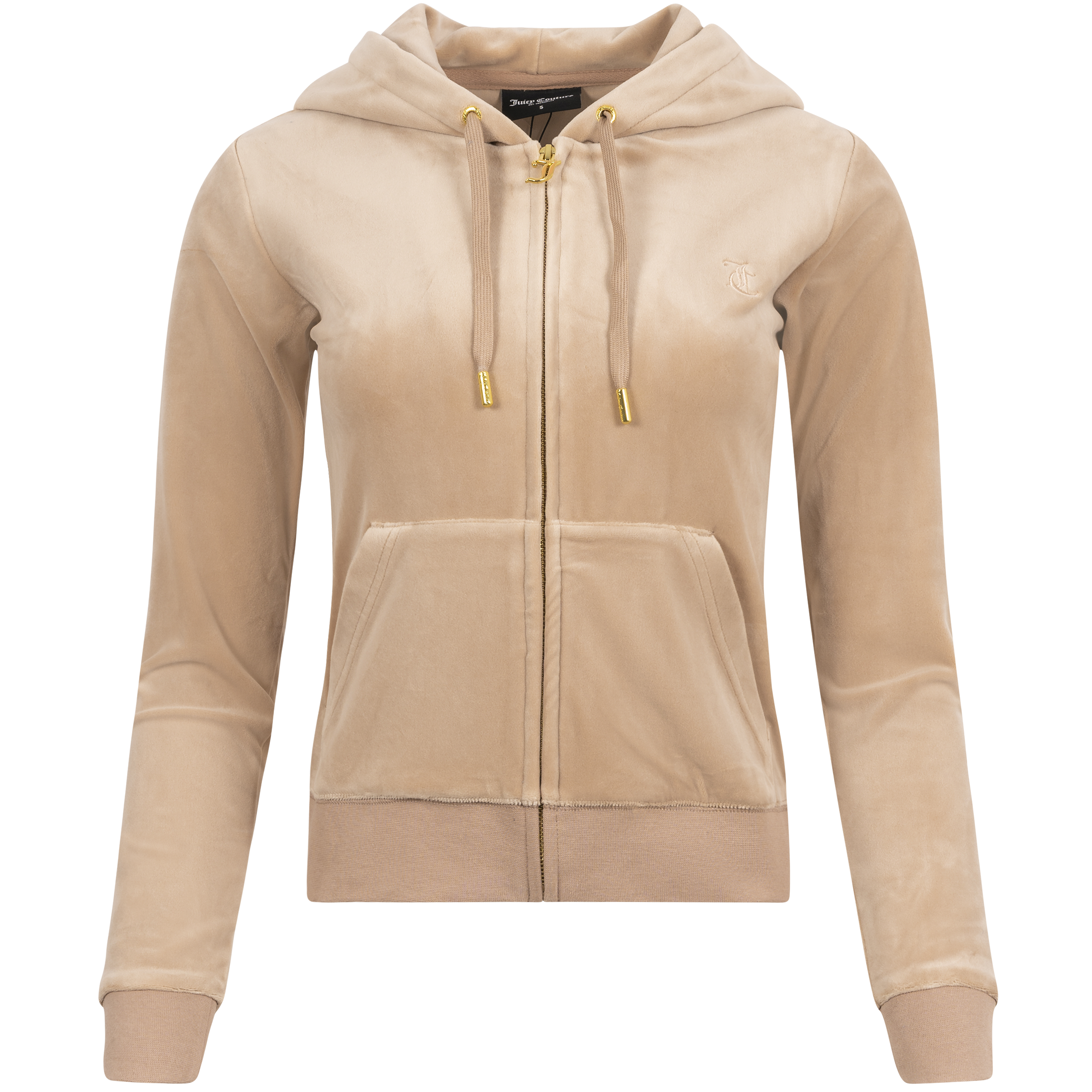 Robertson Classic Velour Zip Hoodie Gold Hw - Caramel