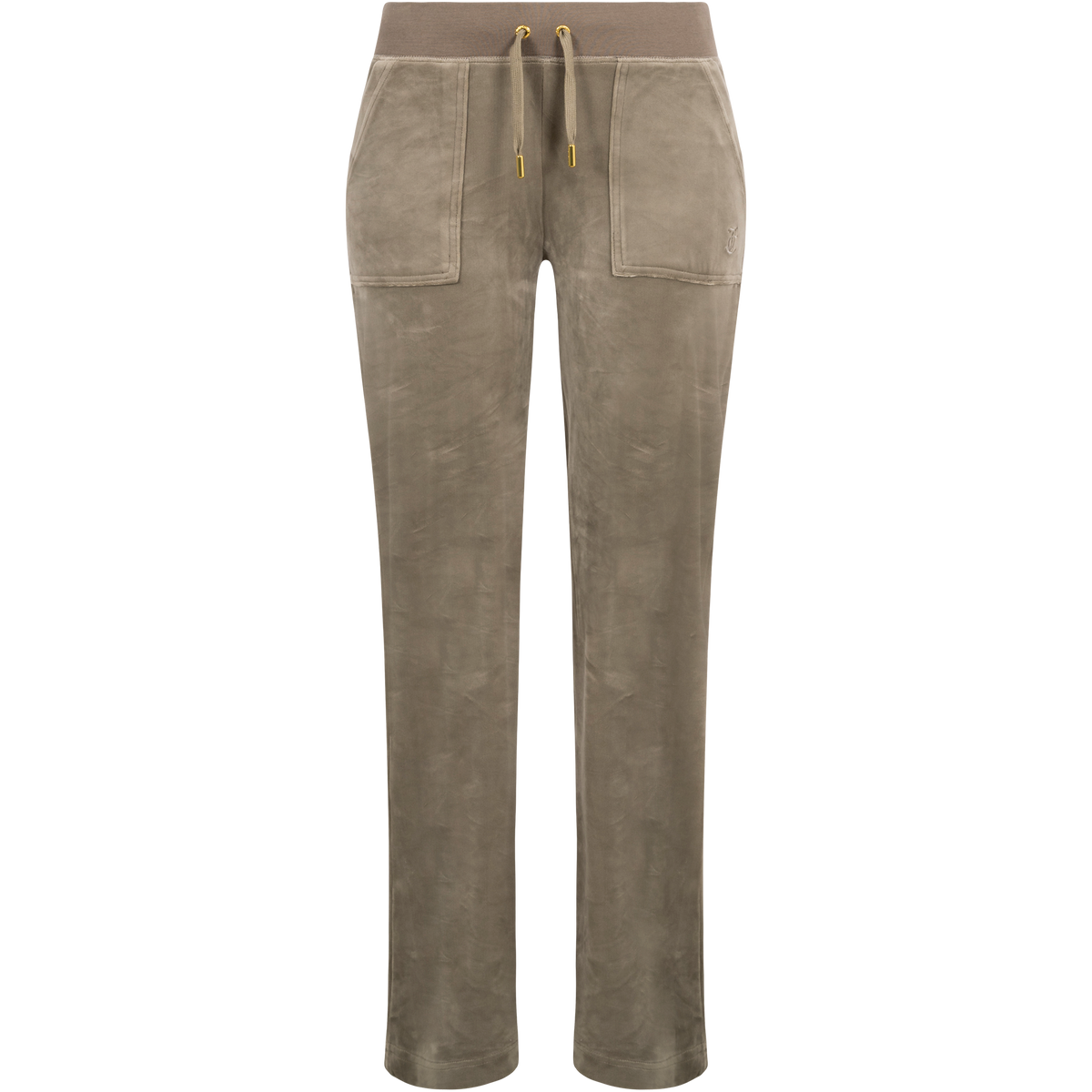 Del Ray Classic Velour Pant Pocket Gold Hw - Vetiver