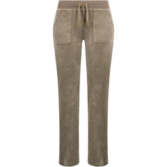 Del Ray Classic Velour Pant Pocket Gold Hw - Vetiver