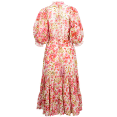 Cotton Slub Midi Dress - Daisy Garden