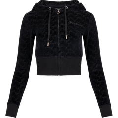 Marissa Monogram Hoodie - Black
