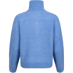 Sia Ls Knit Half Zipper Ex - Ultramarine Melange