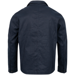 Errol Linen Workwear Overshirt - Jl Navy
