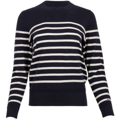 Light Cotton Breton C-Neck - Evening Blue