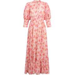 Georgette Button Down Dress - Pink Blossom