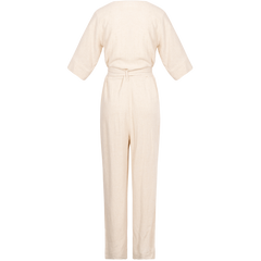 Viva 2/4 Long Linen Jumpsuit - Sandshell