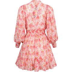 Georgette Mini Dress - Pink Blossom