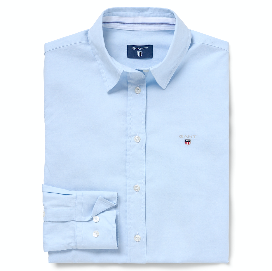 Stretch Oxford Solid Skjorte - Light Blue - GANT - Bluser & Skjorter - VILLOID.no
