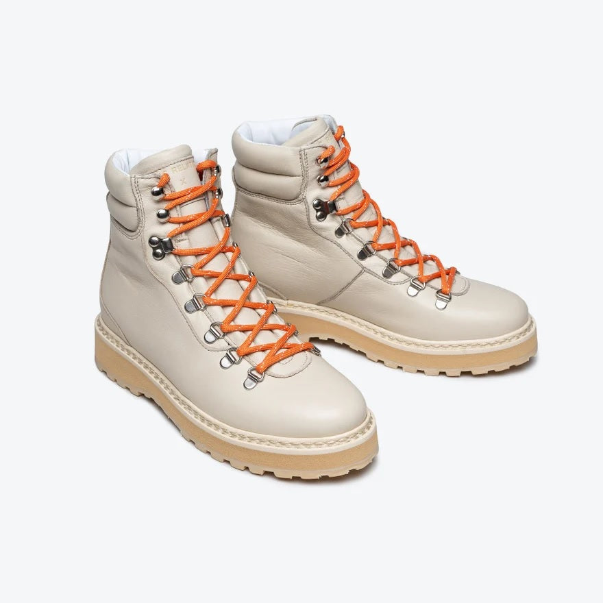 Hiking Grained Leather - Pristine/Offwhite
