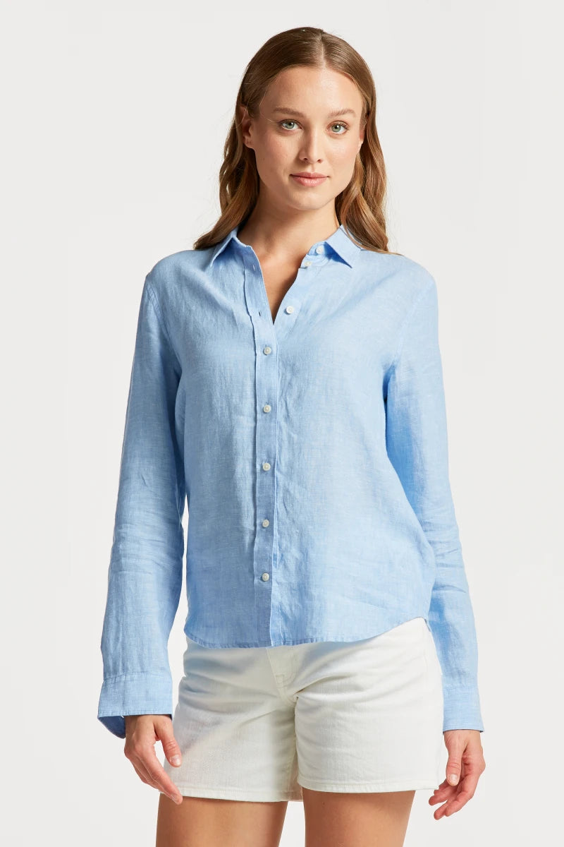Reg Linen Chambray Shirt - Gentle Blue